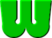 GIF animado (47951) Letra w verde gusano