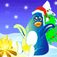 GIF animado (57836) Pinguino navidad