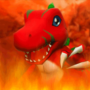 GIF animado (50755) Tyranomon fuego