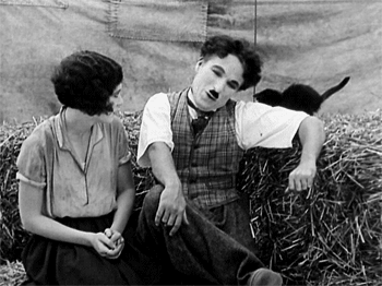 GIF animado (66495) Chaplin asustado