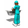 GIF animado (72175) Cirujano en un lavabo