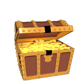 GIF animado (62406) Cofre monedas oro