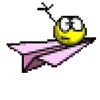 GIF animado (64019) Emoticono avion papel
