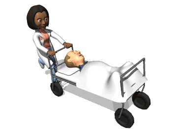 GIF animado (72189) Enfermera camillera