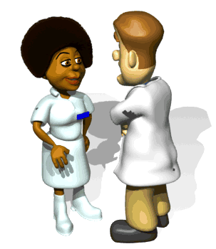 GIF animado (72192) Enfermera con medico