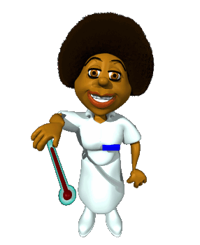 GIF animado (72193) Enfermera con un termometro