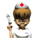 GIF animado (72210) Enfermera y jeringuilla