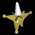 GIF animado (72694) Estrella de sheriff caminando