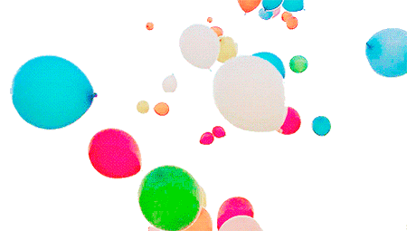 GIF animado (64161) Globos colores volando