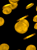 GIF animado (62409) Lluvia monedas oro