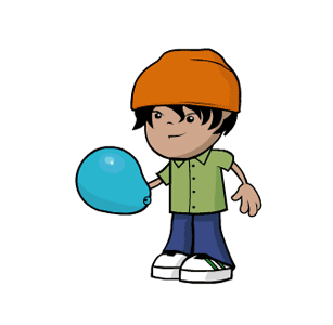 GIF animado (64184) Nino lanzando globo agua