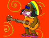 GIF animado (70565) Rastafari tocando guitarra