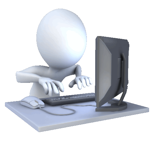 GIF animado (72009) Trabajando duro en el ordenador