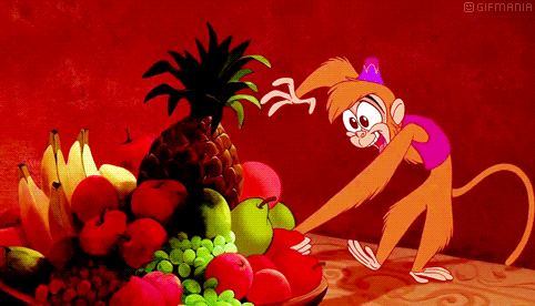 GIF animado (81328) Abu comiendo fruta