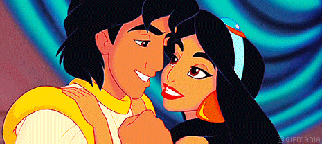 GIF animado (81395) Aladdin jasmin abrazo