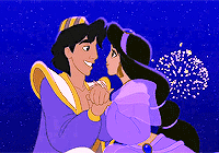 GIF animado (81401) Aladdin jasmin fuegos artificiales