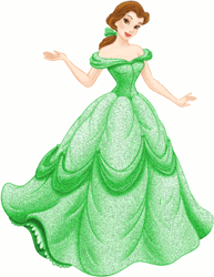 GIF animado (81876) Bella vestido verde