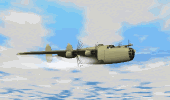GIF animado (77674) Boeing b flying fortress en el cielo