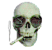 GIF animado (76886) Calavera cigarro