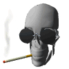 GIF animado (76888) Calavera fumando