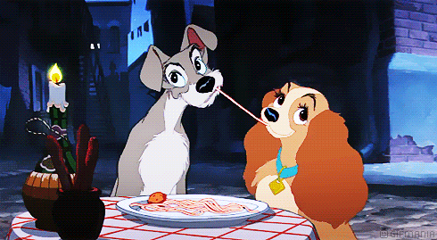 GIF animado (82419) Dama vagabundo espaguetis