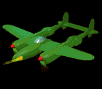 GIF animado (78101) Lockheed p lightning atacando