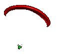 GIF animado (79524) Parapente rojo dando vueltas